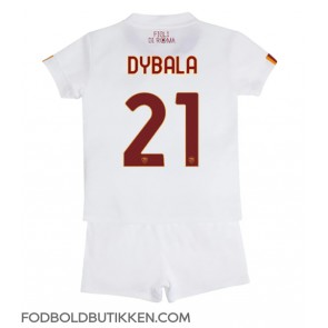 AS Roma Paulo Dybala #21 Udebanetrøje Børn 2022-23 Kortærmet (+ Korte bukser)